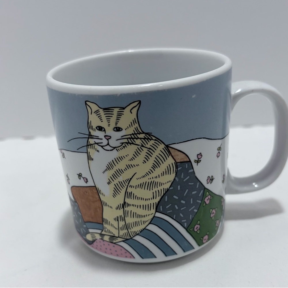 Vintage Cat Ceramic Mug